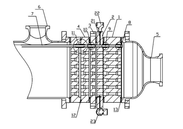 碳化硅換熱器雙側密封裝置發明 碳化硅換熱器雙側密封裝置發明